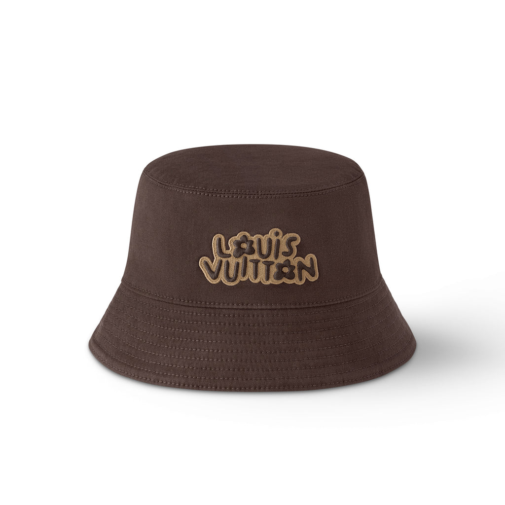 Louis Vuitton Men's and Women's Solid Colour Embroidered Letter Printed Cowboy Duck Tongue Cap Fisherman's Hat #76721