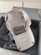 Balenciaga Men's and Women's Gray Twill Rivet Design Cotton Duck Hat Cap #73644