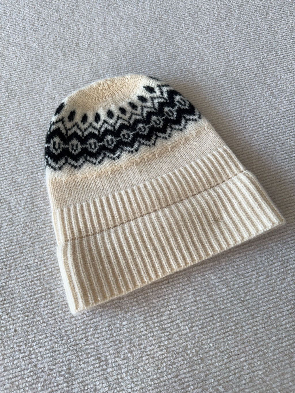 Loro Piana Vintage Jacquard Cashmere Hat #336663