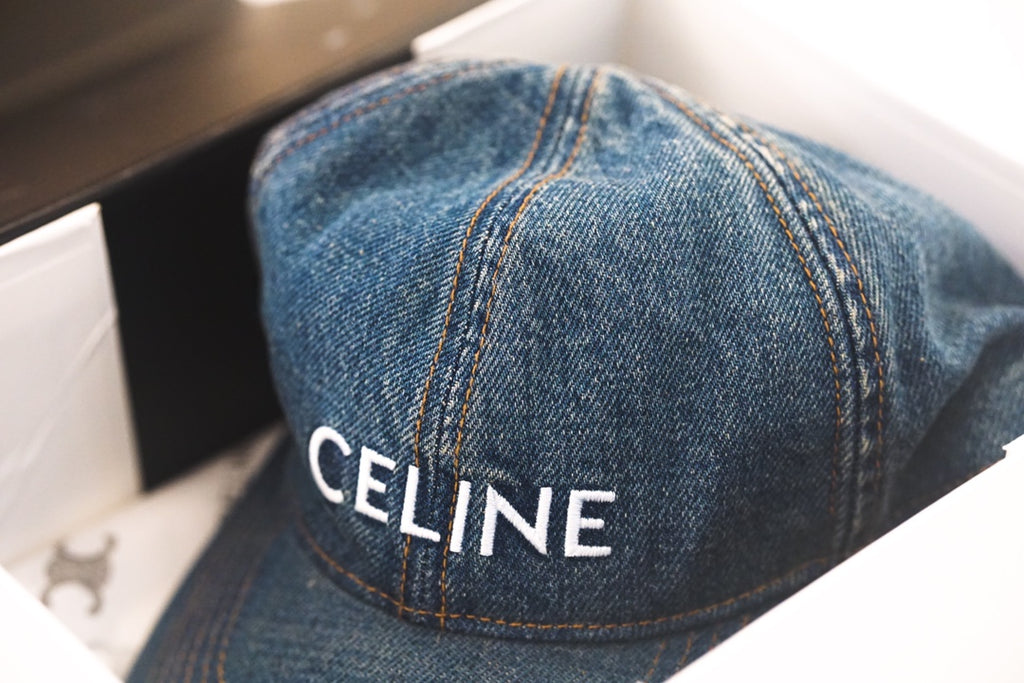 Celine Men Women Fashion Vintage Cowboy Letter Embroidery Baseball Cap Blue Casual Duck Hat #72129