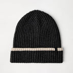 Brunello Cucinelli Women's Fall/Winter Striped Solid Color Cashmere English Rib Knit Beanie With Monili Casual Hat Cap Ngvp #2524