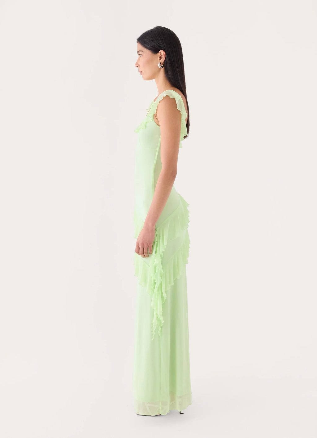 Soreline Ruffle Maxi Dress - Soft Lime