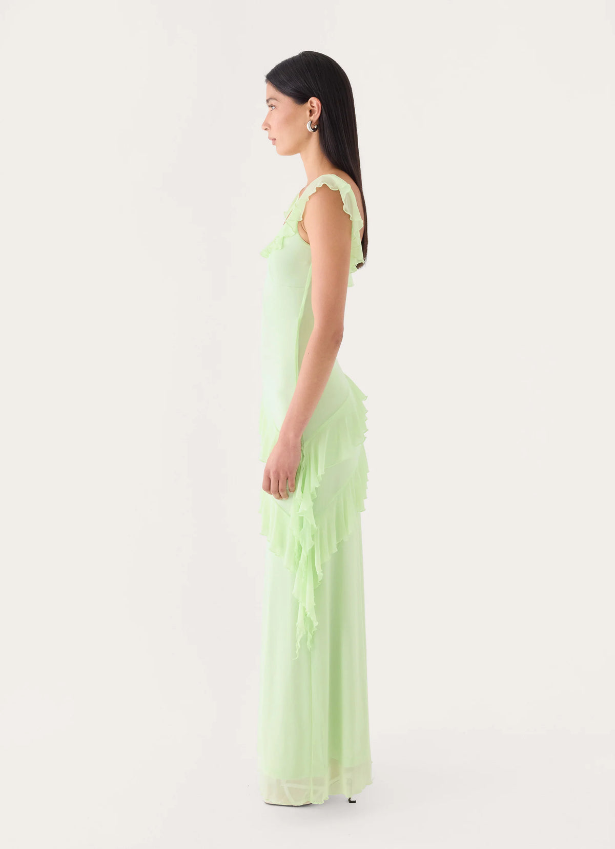 Soreline Ruffle Maxi Dress - Soft Lime