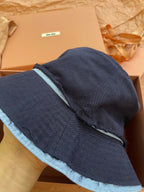 MiuMiu Men's And Women's Spring/summer Fashion Casual Color Block Logo Embroidered Pattern Canvas Patchwork Design Fisherman's Hat Hat Accessories #79399