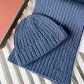 Loro Piana Cashmere Knit Hat Scarf Set #6664
