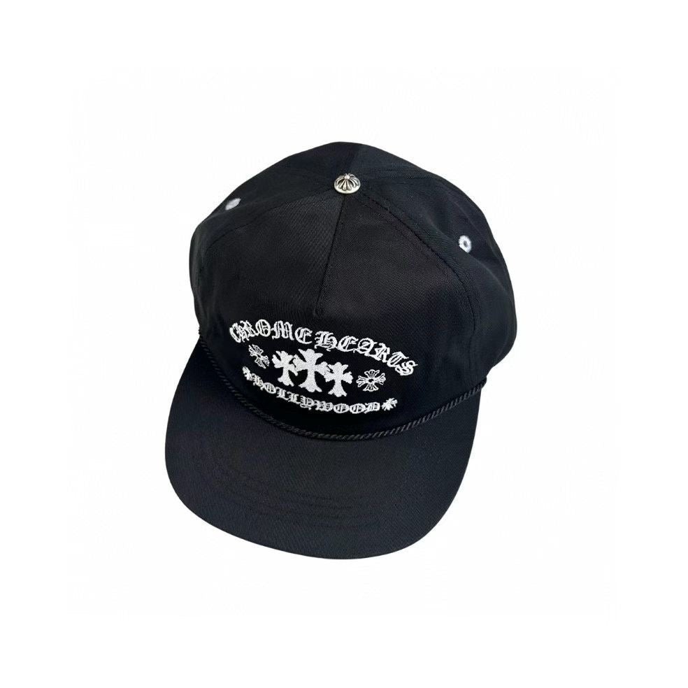 Chrome Hearts Men's And Women's Spring/Fall Fashion Casual Solid Color Cross Embroidery Adjustable Baseball Cap Duckbill Hat Hat Accessories #78688