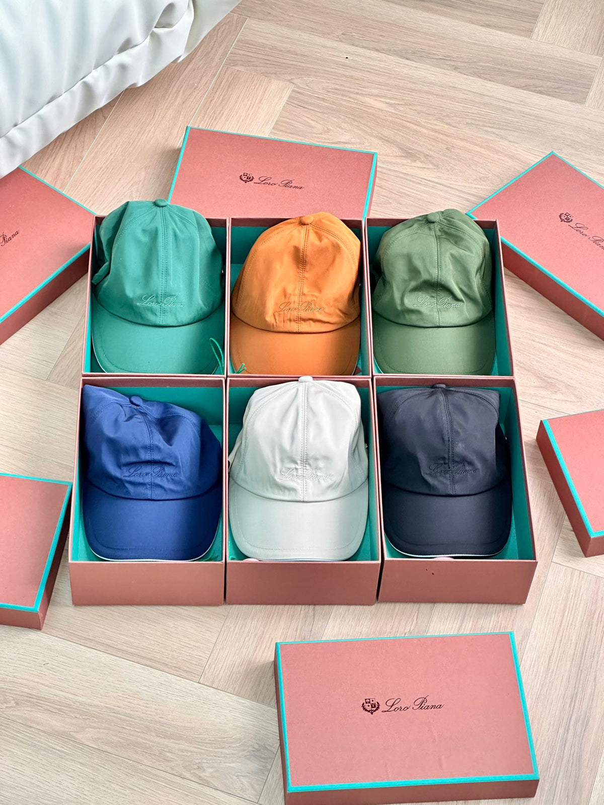 Loro Piana Men's Solid Color Letter Logo Embroidery Cotton Couple Style Duck Cap Hats #71494