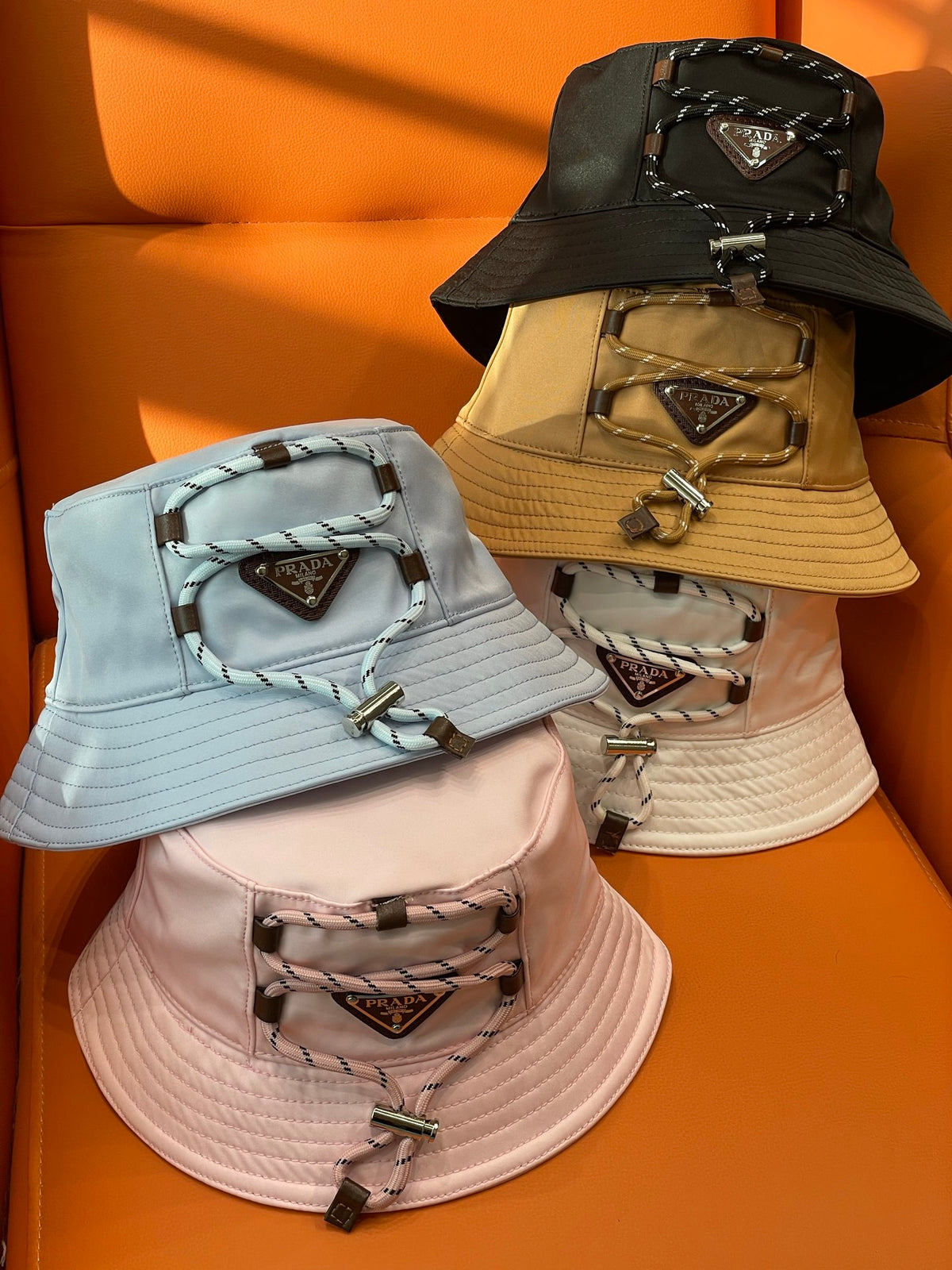 Prada Amber Prada Speedrock Re-nylon Bucket Hat #336740