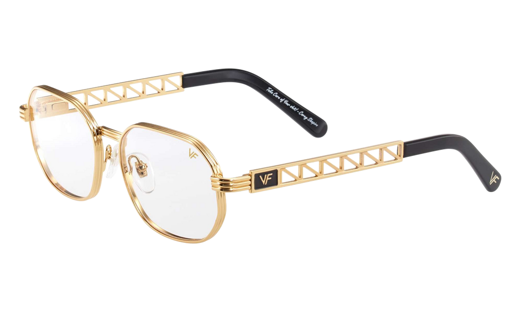 Hustler Jacques Cartier Edition 24KT Yellow Gold / Clear JCHU2 0002 11B5
