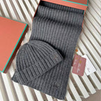 Loro Piana Cashmere Knit Hat Scarf Set #6664