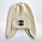 Chanel Women's Autumn and Winter Colorblocking Knitted Ski Hat Cap #74565