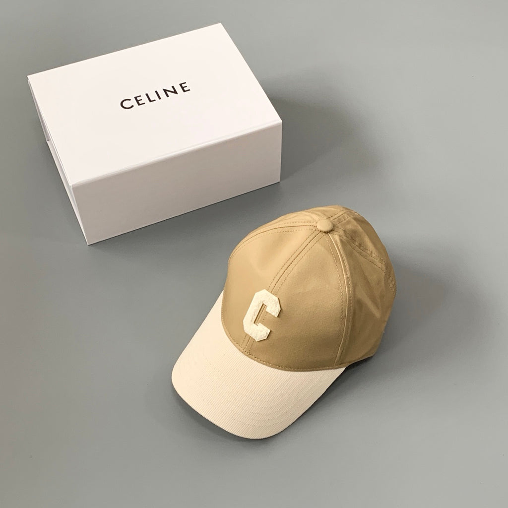 Celine Men's Women's Fashion Retro Letter Embroidery Baseball Cap Solid Color Casual Duck Tongue Hat #75295