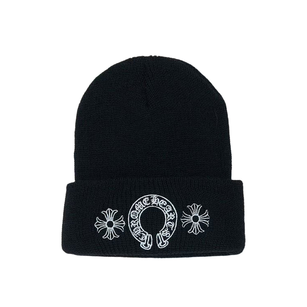 Chrome Hearts Men's and Women's Cross Stitch Letter Print Solid Color Knitted Cotton Hat Cap (Please contact customer service to select colors when purchasing) #77864
