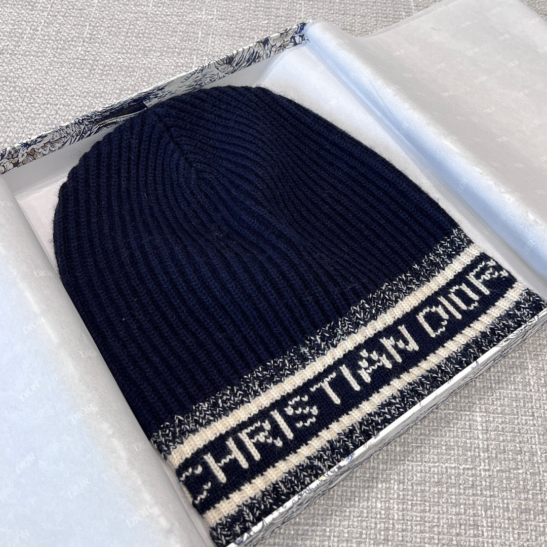 Dior WHITE Knitted Hat Scarf Two-Piece Set #21981