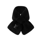 Louis Vuitton Men's and Women's Autumn and Winter Solid Color Embroidery Logo Printed Wool Knit Hat Cap Scarf #75639