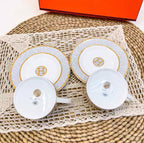 Mosaique au 24 Gold Coffee Cup & Saucer Set