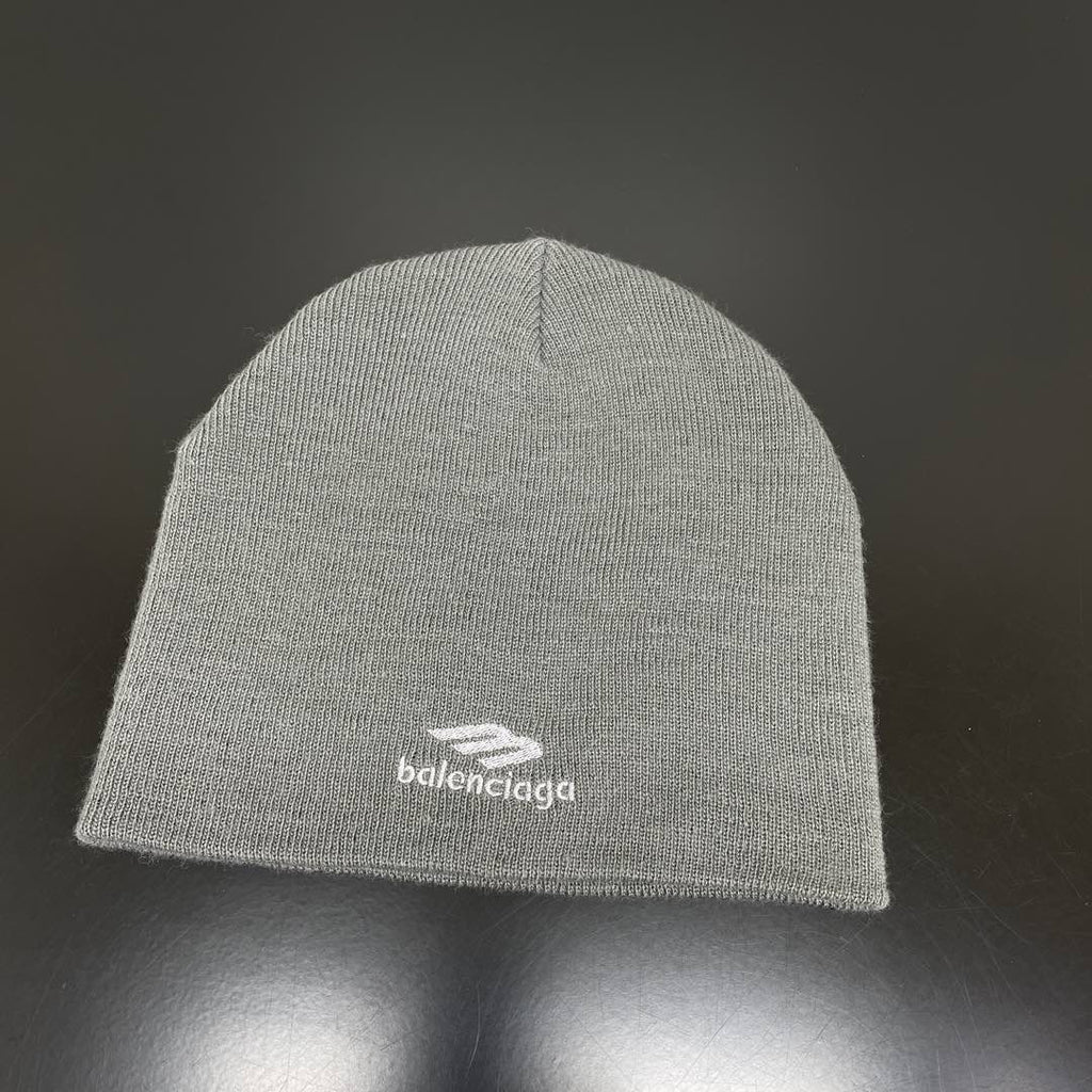 Balenciaga Men's And Women's Fall And Winter Logo Letter Printing Ribbed Knit Cotton Fleece Hat Cap #74853