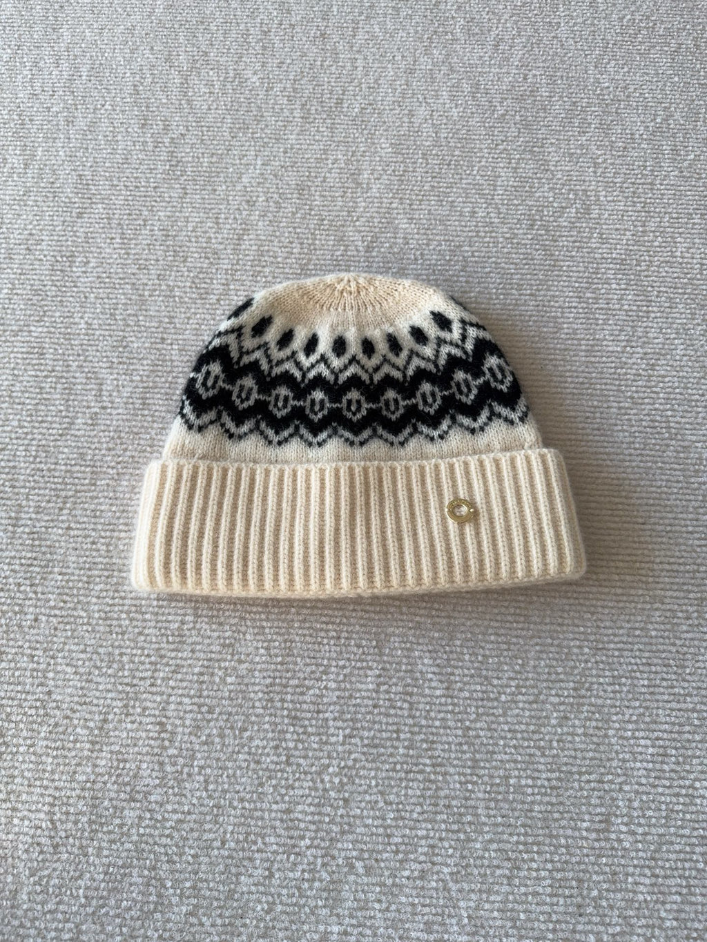 Loro Piana Vintage Jacquard Cashmere Hat #336663