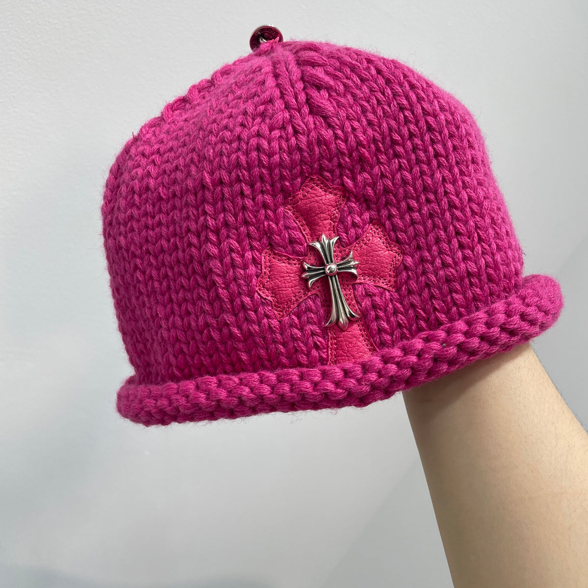 Chrome Hearts Silver Jewelry Cowhide Cross Thick Needle Cold Hat #334408