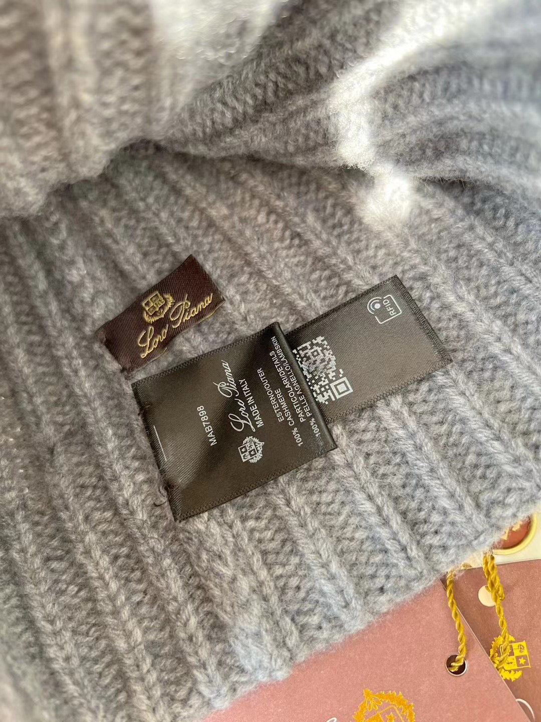 Loro Piana Cashmere Knit Hat Scarf Set #6664
