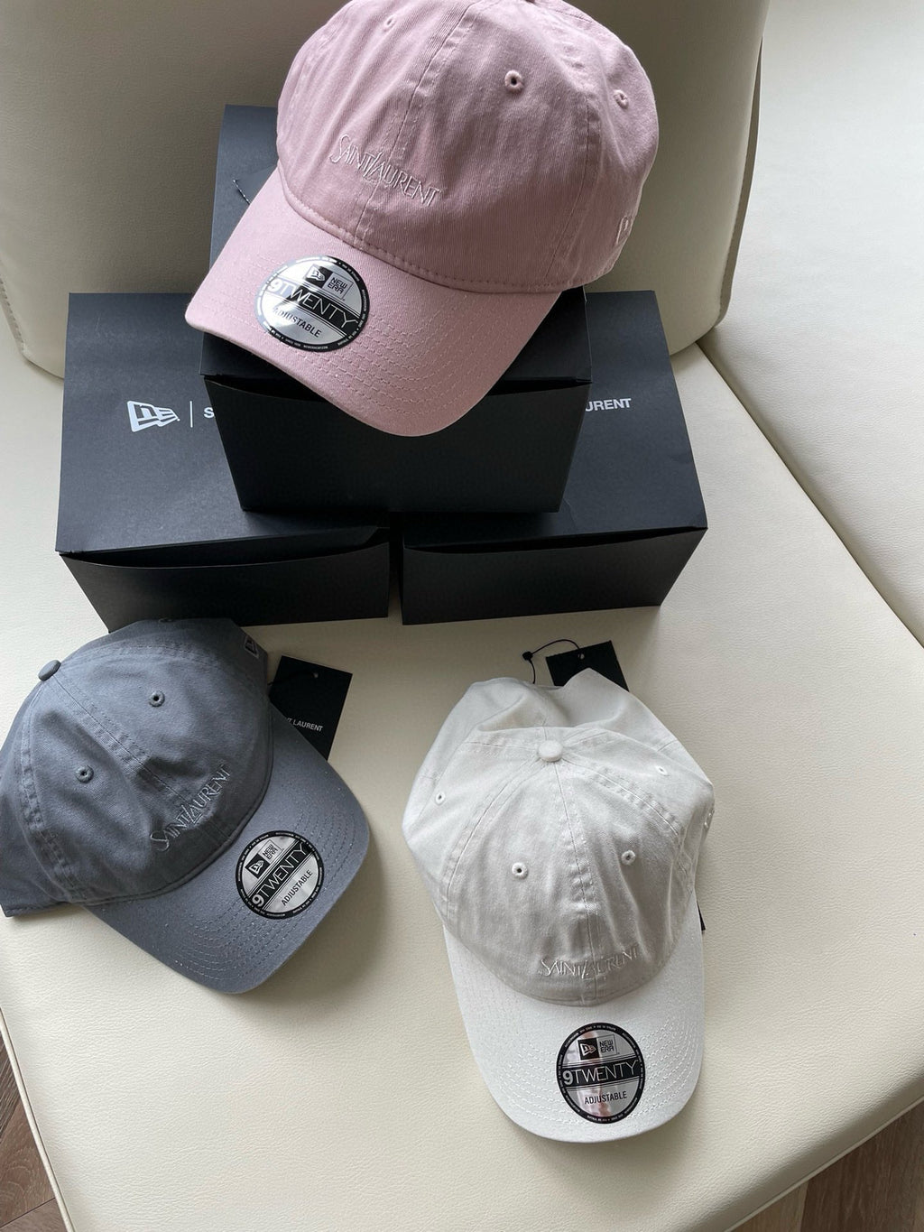 SAINT LAURENT Men's and Women's Solid Color Embroidered Logo Pattern Cotton Duck Tongue Cap Hat #73488