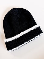 Chanel CC Colorblock Knitted Rib Cold Hat #390620
