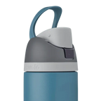 Owala FreeSip Insulated Stainless Steel Water Bottle with Straw for Sports and Travel. BPA-Free. 24-oz. Grey/Blue