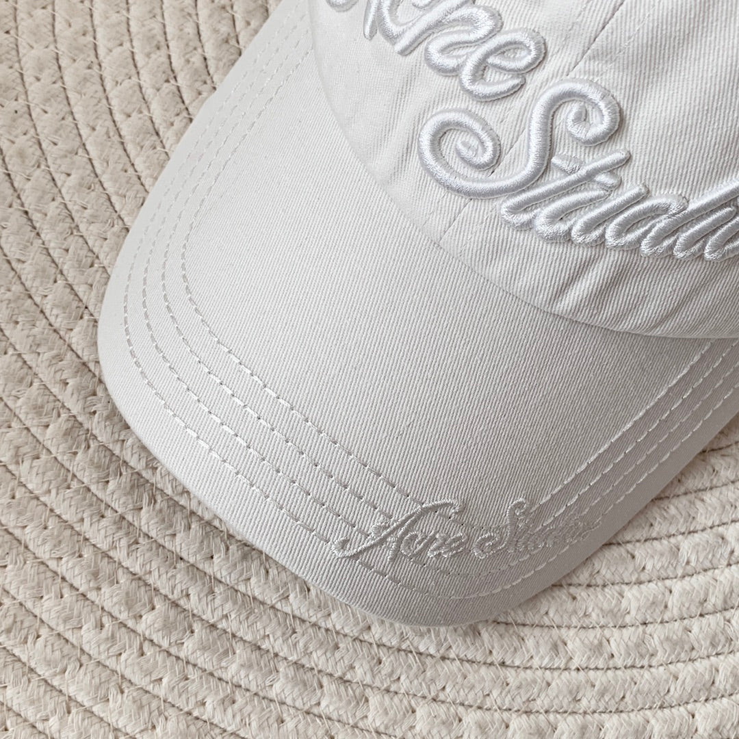 Acne Studios Men's And Women's Solid Color Embroidered Letter Print Cotton Baseball Cap Hat #77755
