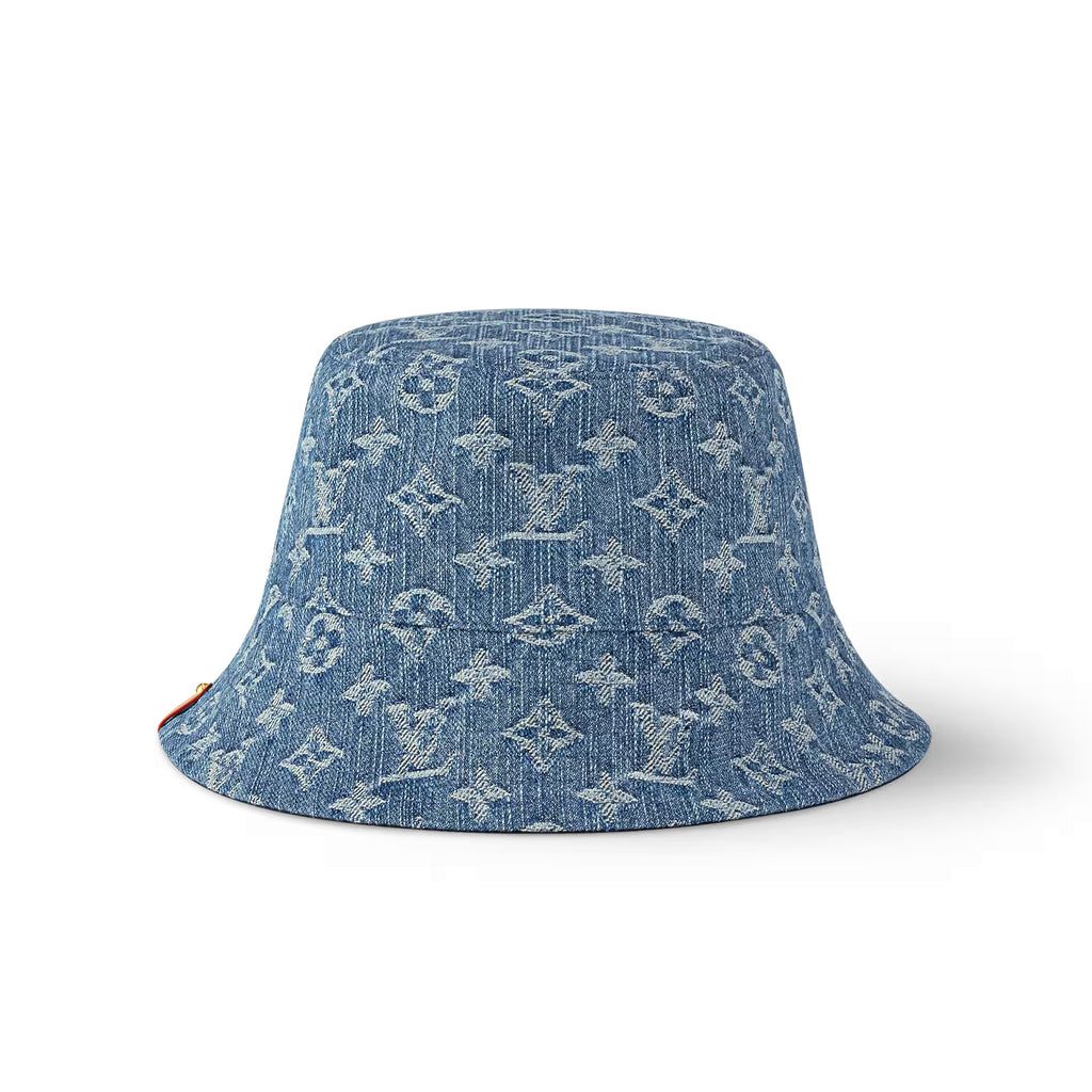 Nautical Louis Vuitton Men's and Women's Solid Colour Letter Printed Denim Fisherman's Hat Baseball Cap #76888