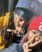 Opium Men's Spring And Summer High Street Trend Hip-hop Hat Playsongs Solid Color Long-tail Tie Hip-hop Turban Hat Head Wrap Hat Ngvp #2488