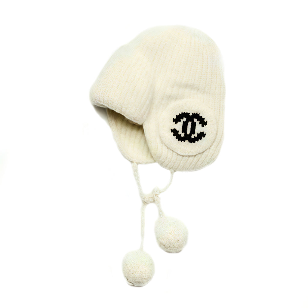 Chanel Women's Fall/Winter Fashion Casual Solid Color Double C Knit Pom Pom Hat Hat Accessories #78629