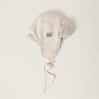 MiuMiu Camel Brown Wool Cashmere And Shearling Trapper Hat #335646