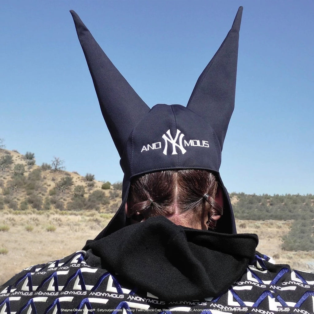 Anonymous Club Shayne Oliver 0pium New York Ny Devil's Horns Cap Playboicarti Same Men's Women's High Street Trend Hip-hop Punk Style Pointy Hat Embroidered Letters Hats Fashion Cap Ngvp #1336