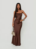 Khalotte Strapless Maxi Dress Brown