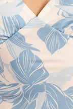 Lizza Maxi Dress - Pale Blue Print