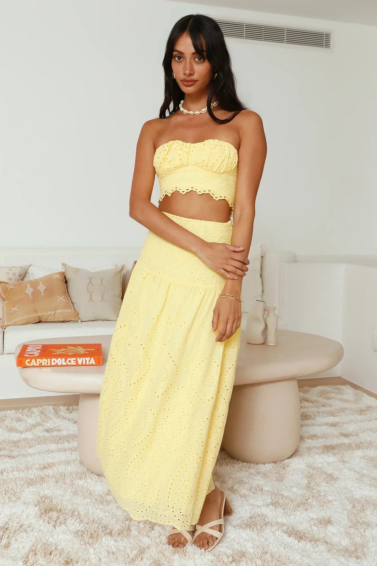 Enjoy Daylight Maxi Skirt Yellow