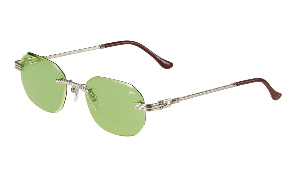 Hustler Rimless Drill Mount 24KT White Gold / Lime Green DMHU2 0039 42D4