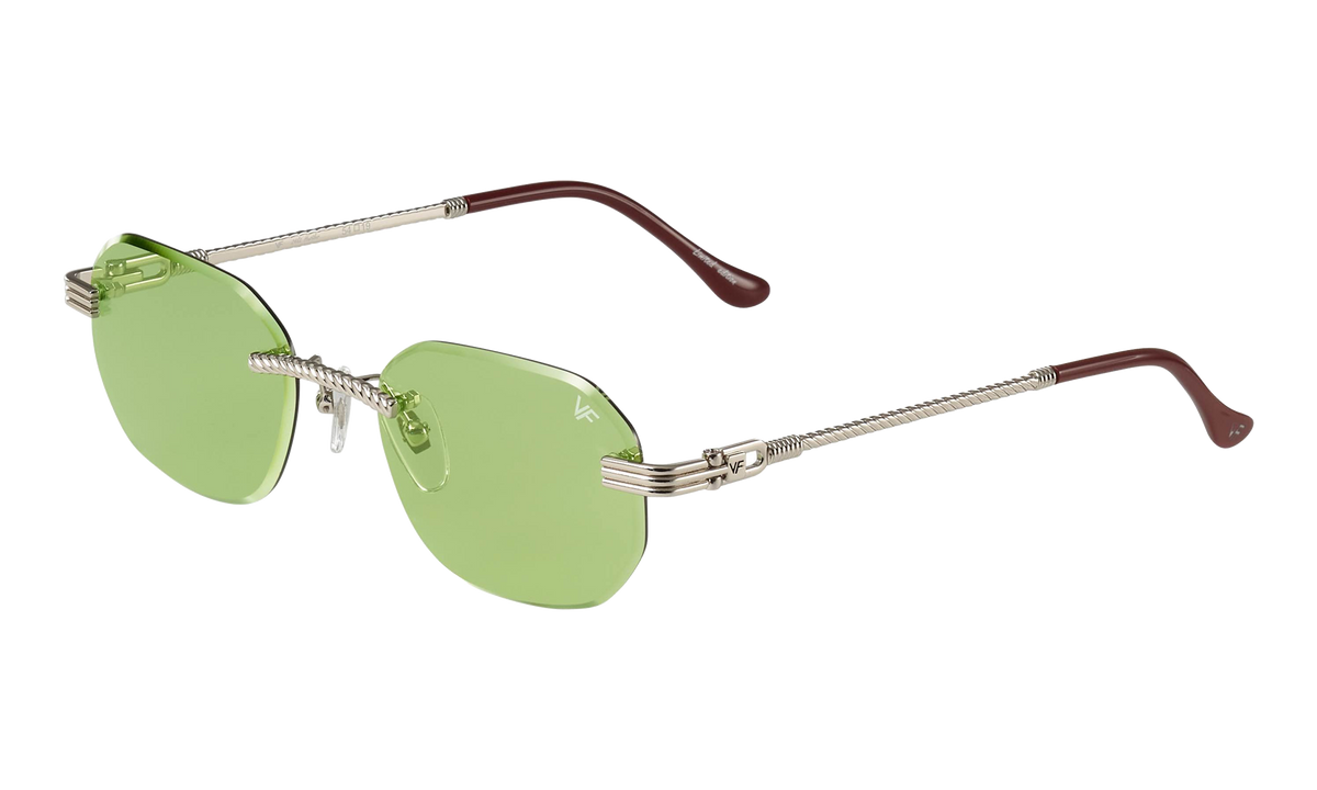 Hustler Rimless Drill Mount 24KT White Gold / Lime Green DMHU2 0039 42D4