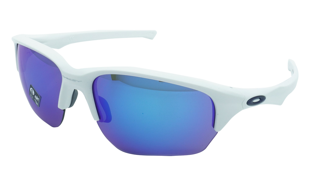 Flak Beta Sunglasses Matte White / Sapphire Iridium OO9363 15