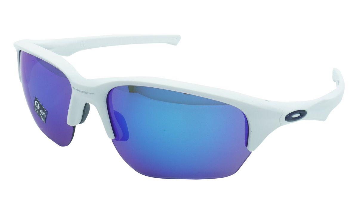 Flak Beta Sunglasses Matte White / Sapphire Iridium OO9363 15