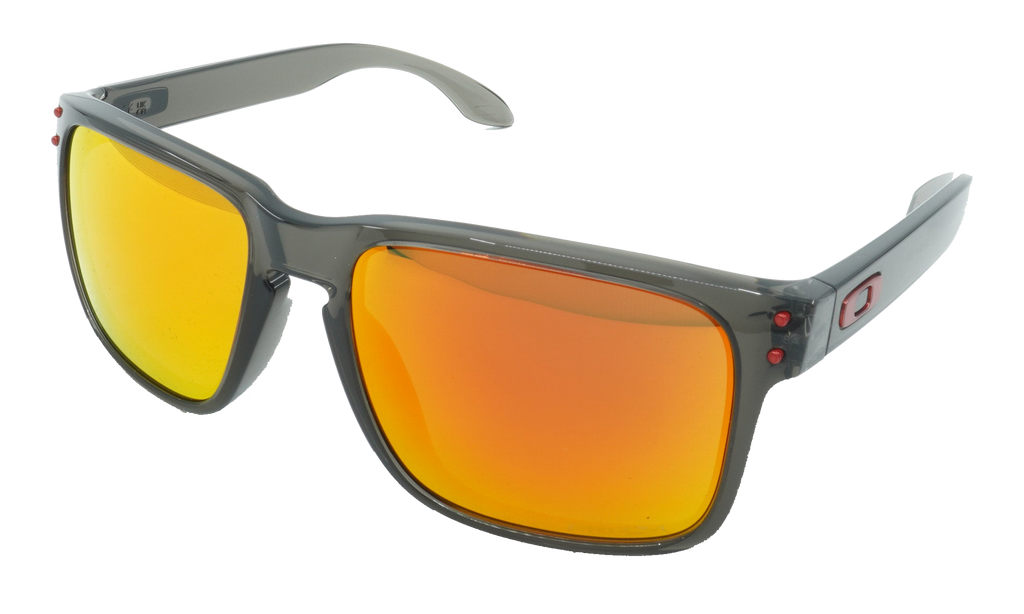 (Global Fit) Holbrook Sunglasses Grey Smoke / PRIZM Ruby Iridium OO9244 28