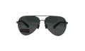 Litewire Aviator Sunglasses Gray Polarized - Satin Gunmetal / Black Rubber 8640136 310108