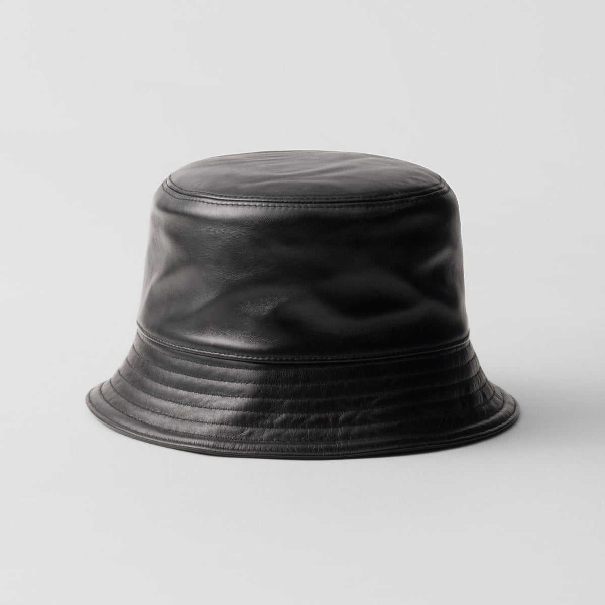 Prada Unisex Spring/Fall Fashion Casual Solid Color Fisherman's Hat with Logo Sheepskin Hat Accessories #78471