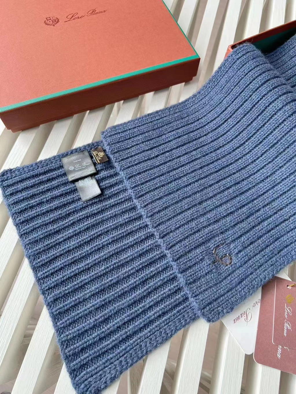 Loro Piana Cashmere Knit Hat Scarf Set #6664