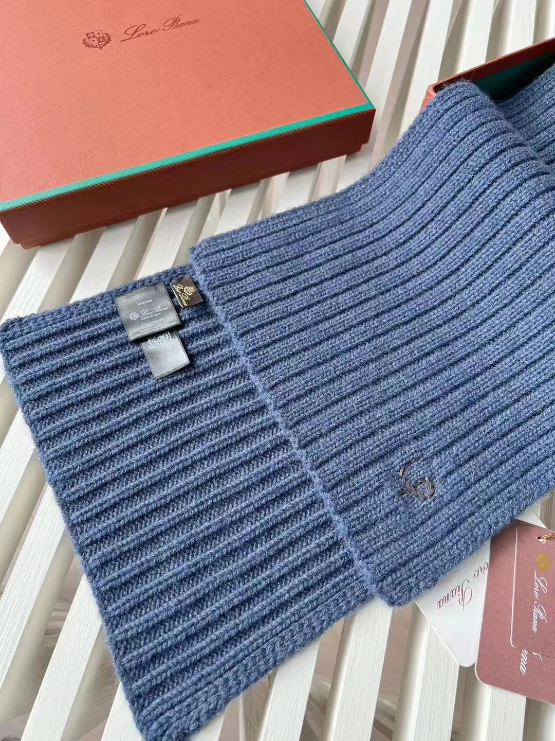 Loro Piana Cashmere Knit Hat Scarf Set #6664