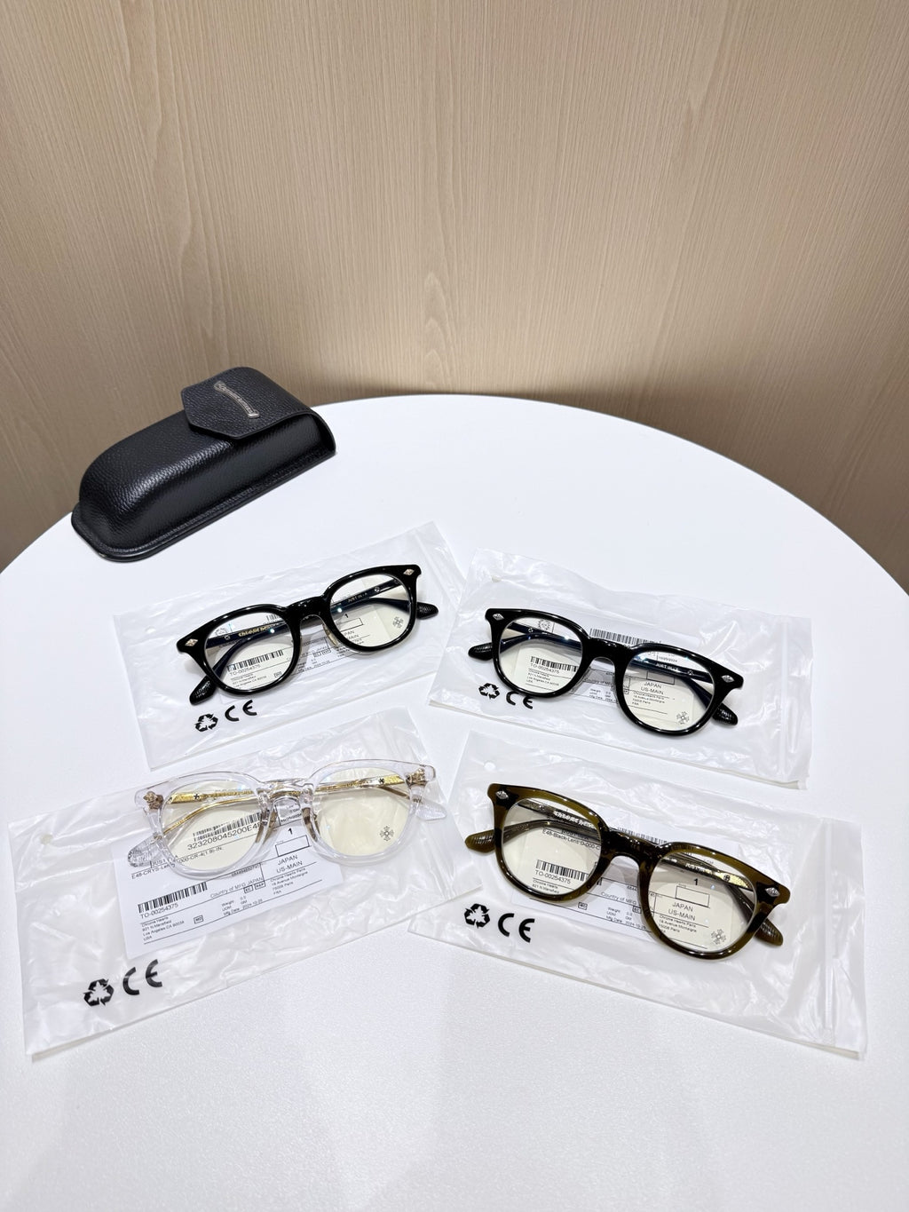 Chrome Hearts Men's and Women's Fashion Forward Round Frame Glasses With Cross Hatch Engraving Blue Light Protection And Plano Lenses Eyewear Sunglassas Accessories #78944