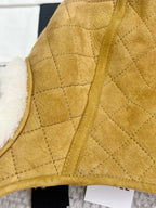 Chanel Men's and Women's Autumn and Winter Solid Color Sheep Leather Padded Cap Ears Hat #74597