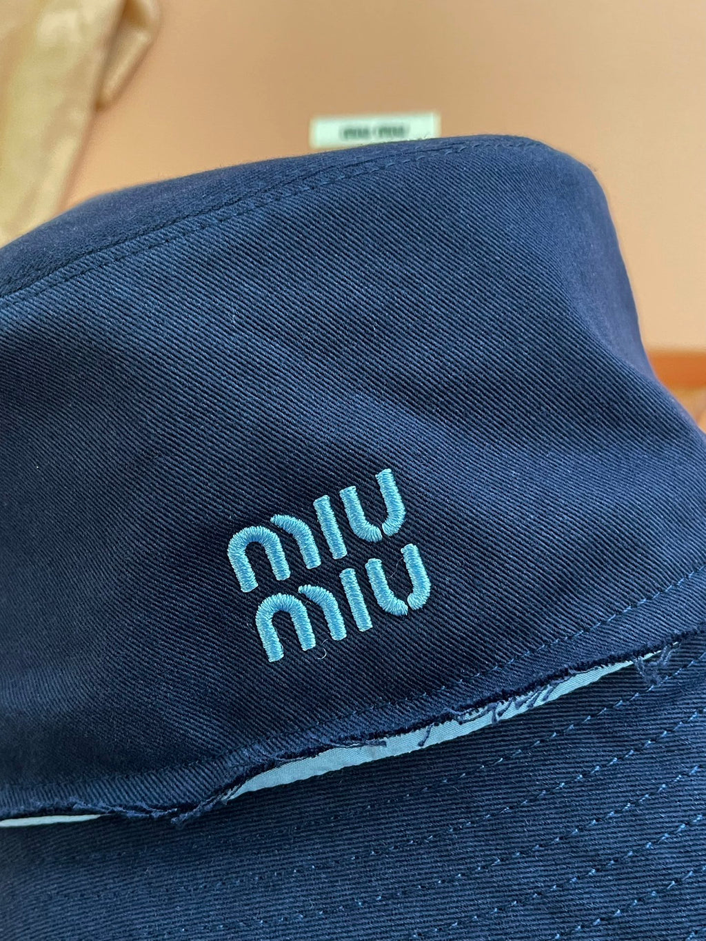 MiuMiu Men's And Women's Spring/summer Fashion Casual Color Block Logo Embroidered Pattern Canvas Patchwork Design Fisherman's Hat Hat Accessories #79399