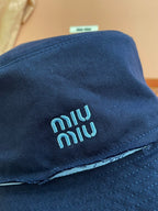 MiuMiu Men's And Women's Spring/summer Fashion Casual Color Block Logo Embroidered Pattern Canvas Patchwork Design Fisherman's Hat Hat Accessories #79399