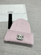 Chanel Women's Fall/Winter Casual Fashion Solid Color Double C Knit Cashmere Hat Hat Accessories #78628
